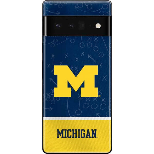 University of Michigan Jersey Split Google Pixel 6 Pro Skin